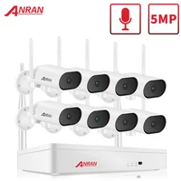 ANRAN-sistema de vigilancia con cámara Pan & Tilt de 5MP, Kit de videovigilancia inalámbrico, NVR, 8 canales, visión nocturna, para exteriores