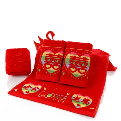 Mailing75X35CM хлопок Красное Полотенце вышивка подарок свадебные принадлежности полотенца для влюбленных банные полотенца для взрослых Vs розовый