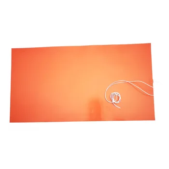 

110V 675*1480*1.5mm 2000w silicone heating pad for machine adhesive 1 side 2000mm lead wire come out from middle of 675mm side