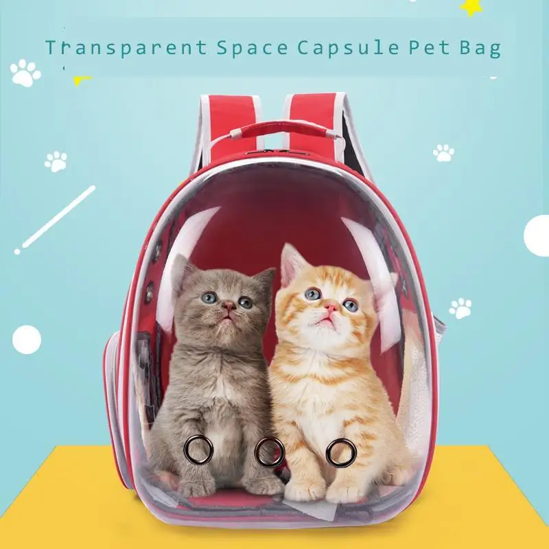 

Breathable Pet Cat Carrier Bag Transparent Space Pets Backpack Capsule Bag For Cats Puppy Astronaut Travel Carry bags Outdoor