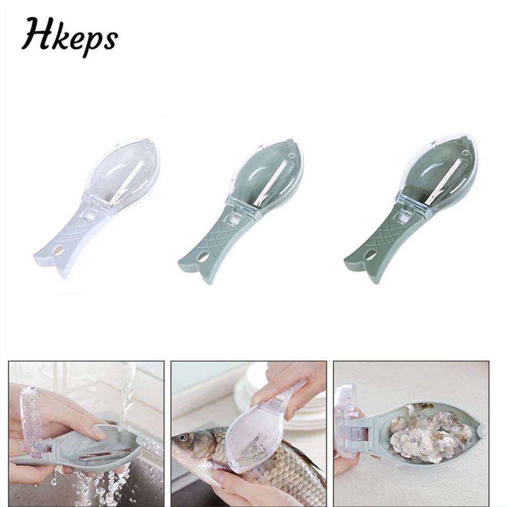 

Fish Skin Brush Scraping Fishing Scale Brush Gadgets Kitchen Cooking Accessories Fast Remove Fish Knife Cleaning Peeler Scraper