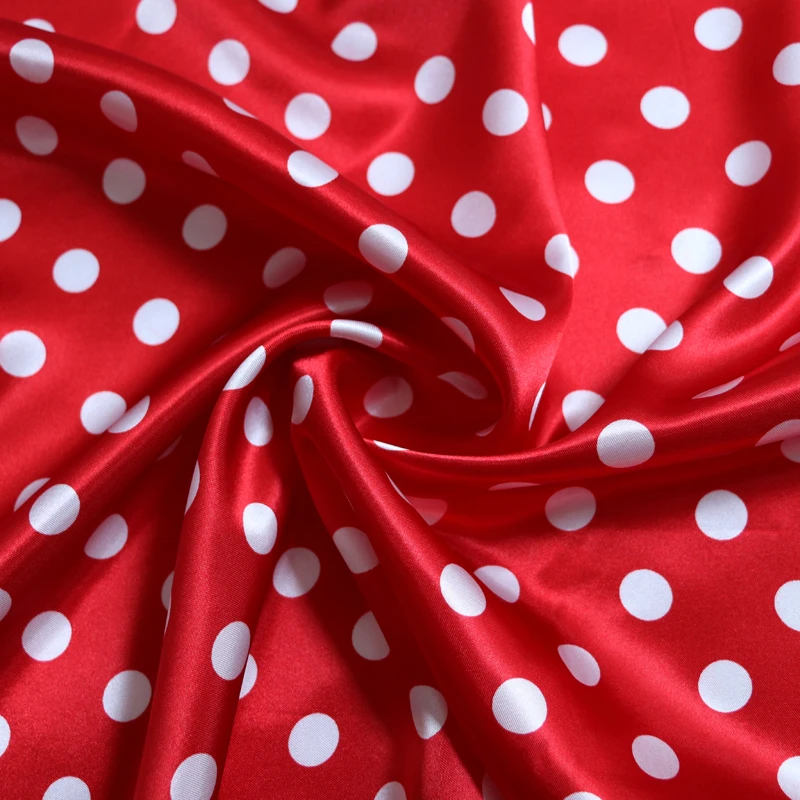 1 Meter x 1,48 Meter gepunkteter Stoff, Satin-Charmeuse, weiches Futter, Schal, DIY-Stoff – Detail 32