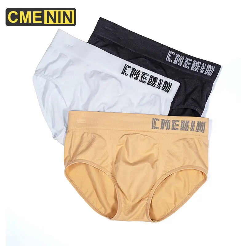 Трусы-брифы мужские Бесшовные пикантное нижнее белье удобные трусы бикини для