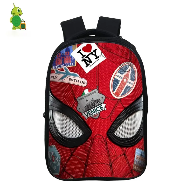 Рюкзак Mochila Человек-паук, дальний от дома, школьные сумки для подростков мальчиков и девочек, 14,5 Дюймов, детские сумки для книг, водонепроницаемые дорожные сумки