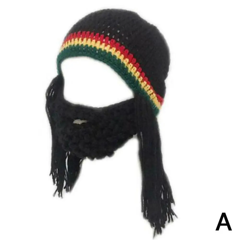 A Ручная работа зимние теплые мужские варвары Vagabond Viking Beanie роговые шапки на день рождения крутые подарки кляп шапка на Хэллоуин - Цвет: A