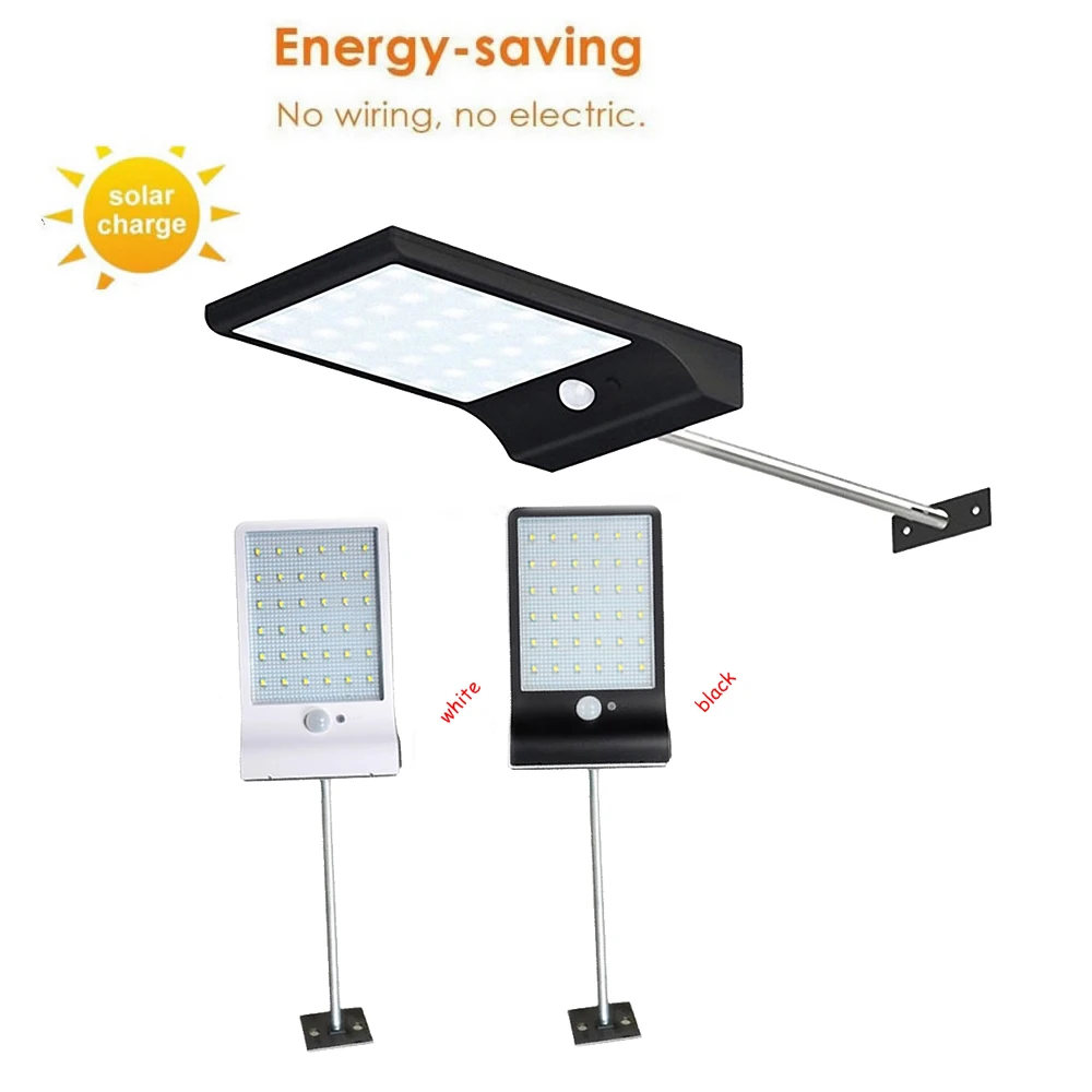 

remote controller 48/36 LED Solar light Wall street solar lamp Outdoor Waterproof Energy Saving Yard Path garden road spotlight