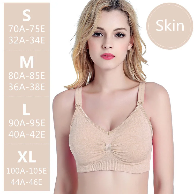 Skin TEXIWAS беременности и родам Бюстгальтер для кормления бюстгальтеры Беременные кормящие женщины утягивающий Бюстгалтер для кормящих мам одежда провода бюстгальтер плюс Размеры - Цвет: Skin