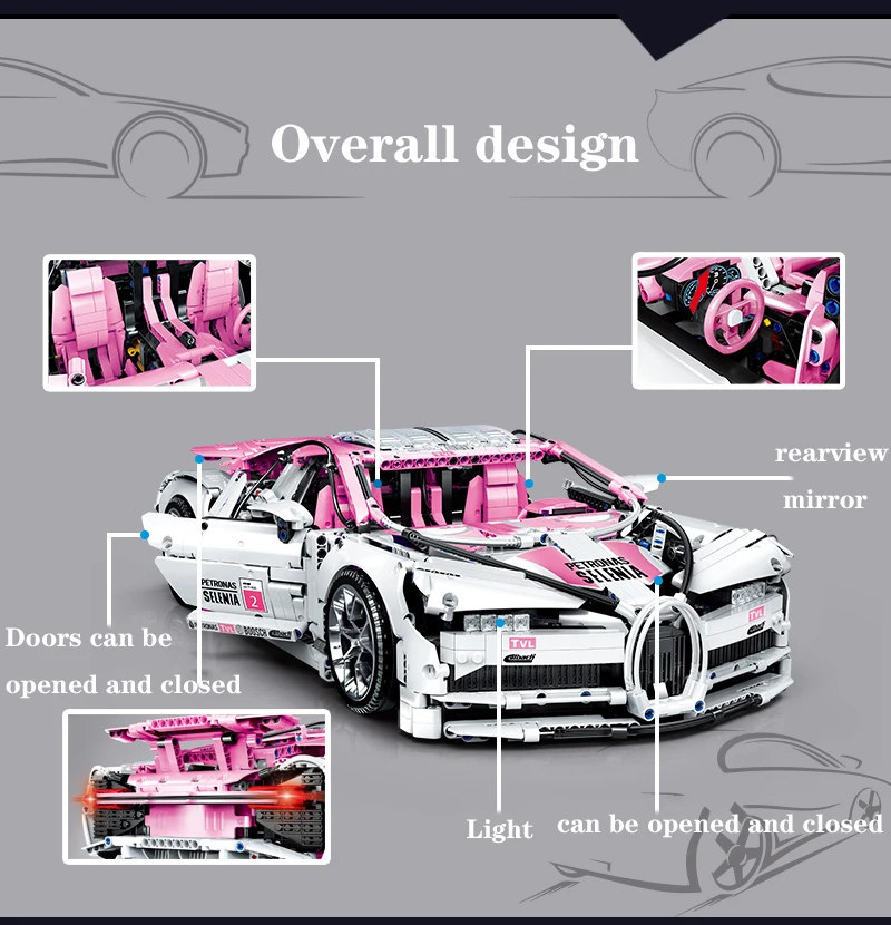 Technic Car Series 1:10 Bugattis 42083, модель суперкара, строительные блоки, собранные кирпичи для детей, игрушки, подарок ребенку