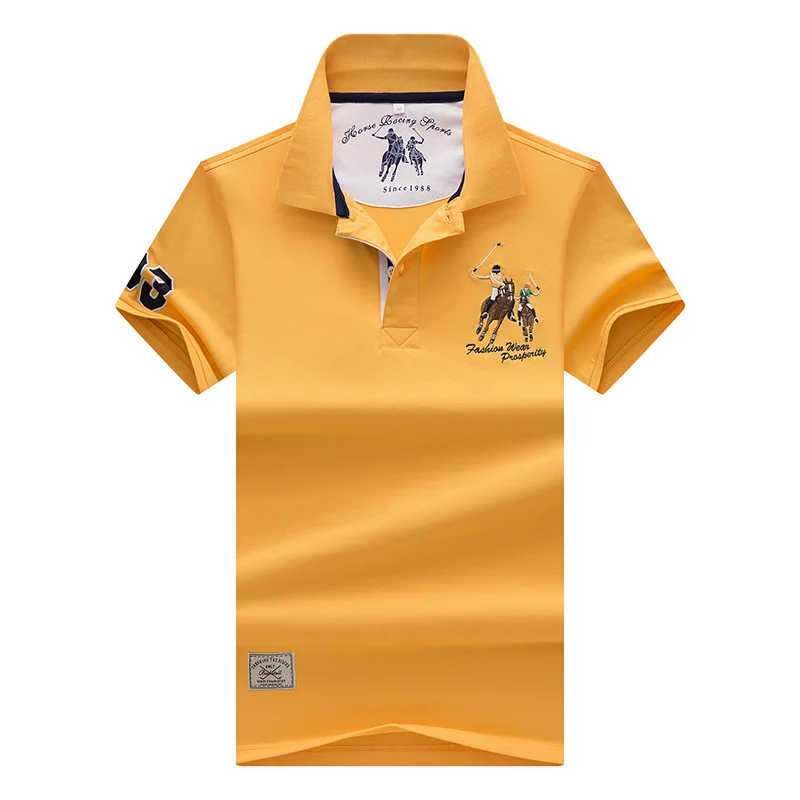 Мужская рубашка поло марки Camisa Polo рубашка Мужская дышащая хлопок Повседневная рубашка поло с коротким рукавом мужские поло Homme