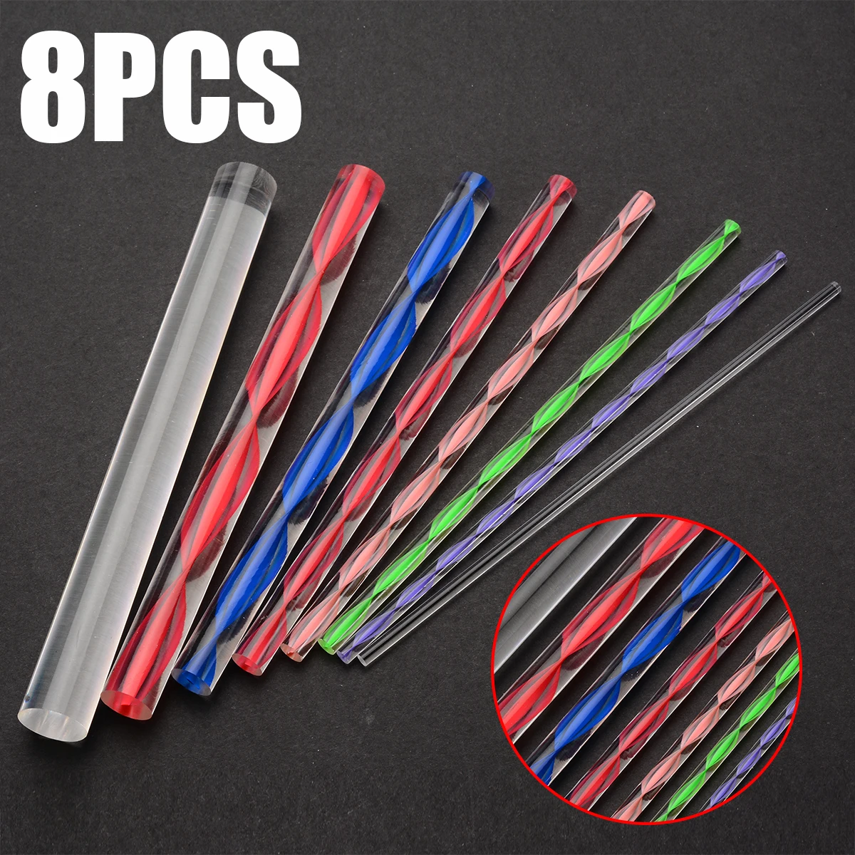 

8pcs Acrylic Rods Painting Pen Mandala Dotting Tool Painting Stencils Template Rocks DIY Embossing Modeling Carving Art Craft
