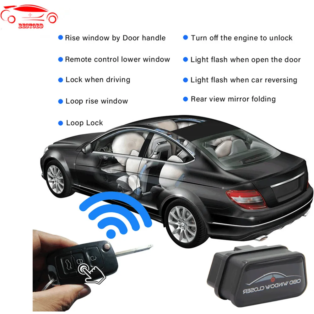 Автомобильная сигнализация OBD2 для окон OBD закрытые окна стекло ближе к | Интеллектуальный стеклоподъемник -33003618012