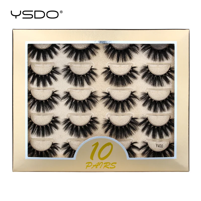 5/10 Pairs False Eyelashes Set Mink Lashes Extension Makeup Kit