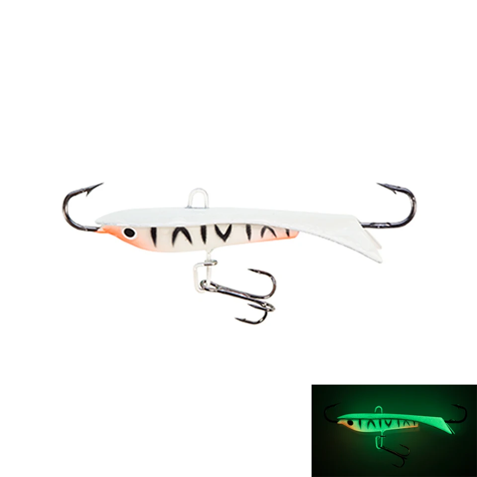 Walk Fish 1Pcs 5.5CM/9G Balancer Winter Ice Fishing Lure Jig Bait Fishing Hooks 3D Fish eyes Lead Hard Lure Jigging Lure - Цвет: D4 with Box