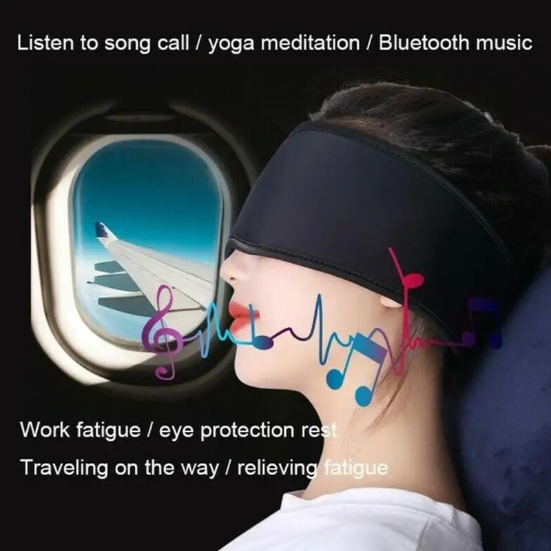 Маска для сна, Bluetooth 5,0, беспроводные стерео наушники, громкая связь, мягкая маска для сна, наушники, новая маска для сна с музыкой