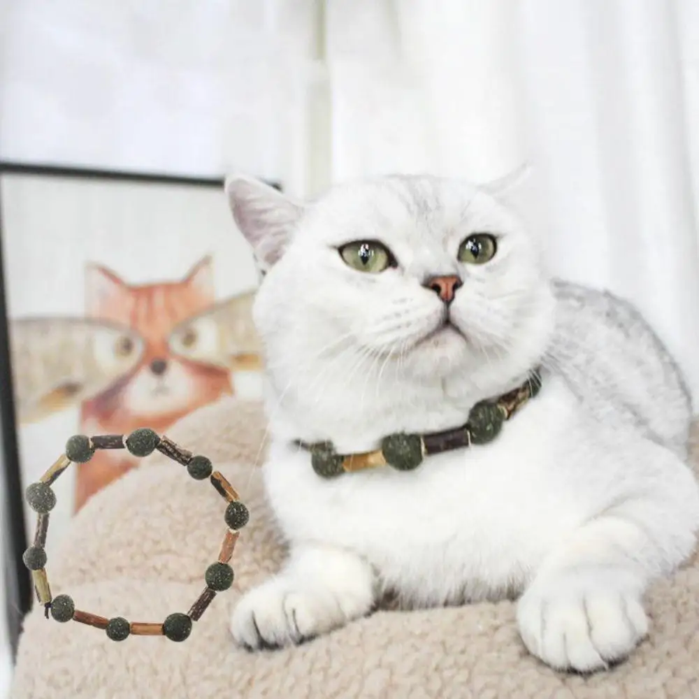 Кошка съедобное ожерелье из Silvervine молярные палочки и натуральная кошачья мята шарики Поставка игрушек для домашних животных подходит для домашних животных всех размеров