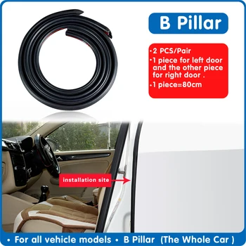 

2PCS Car Door Rubber Seal Strip Filler Car Door Weatherstrip For B pillar Protection Sealant Strip Sealant For Auto sound proof