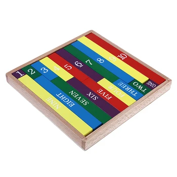 

Creative Wooden Professional Montessori Teaching Kids Baby Color Decimal Bar Early Enlightenment Of Mathematics Teaching Toy