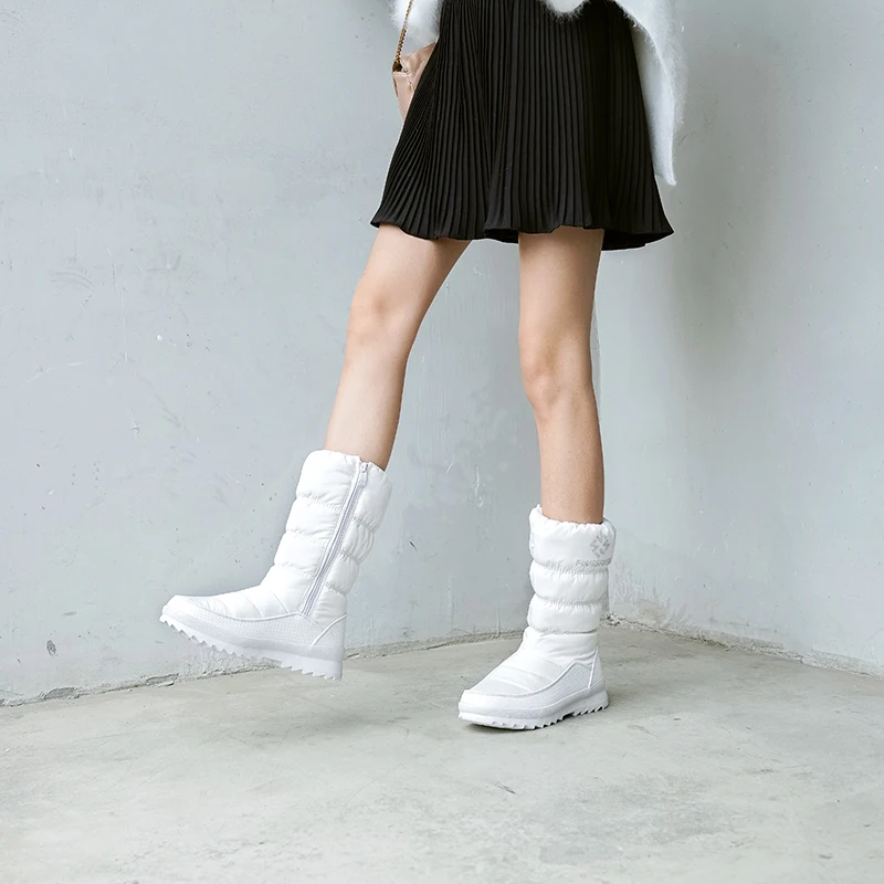 Snow Boots Fashion Women Mid-calf Boots Platform Winter Boots Women Shoes Keep Warm Elegant Women Boots Size 36-41