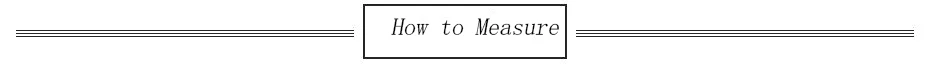 how to measure