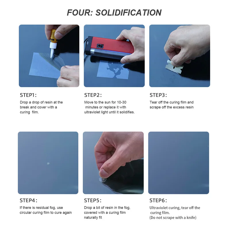 Car Windscreen Glass Scratch Repair Set Fluid Agent Pressure Bar Seal Ring Tools