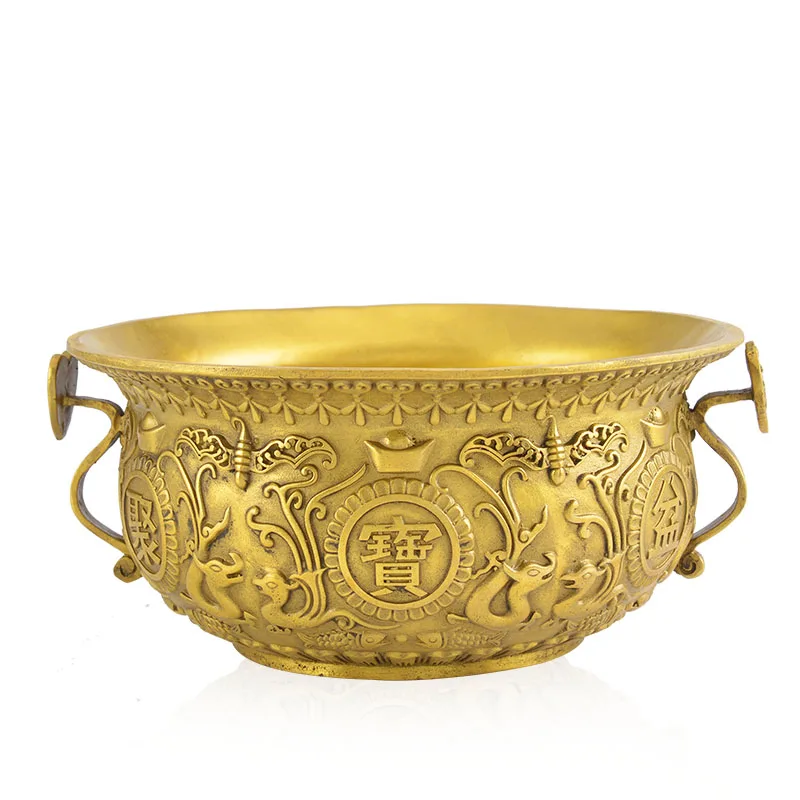 

Pure Copper Cornucopia Ornaments, Lucky Feng Shui, Ruyi, Guest Hall, Shop Cash Register, Decoration Craft, Opening Gift