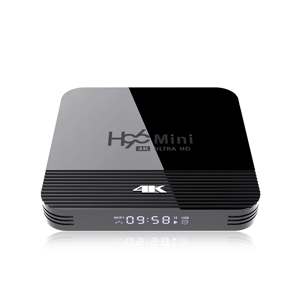 

Cheap Quad Core 4K Smart TV Box Android9.0 Rockchip RK3228A Support 2.4G/5G WIFI IPTV Bluetooth LED Display M3U H96 MINI H8