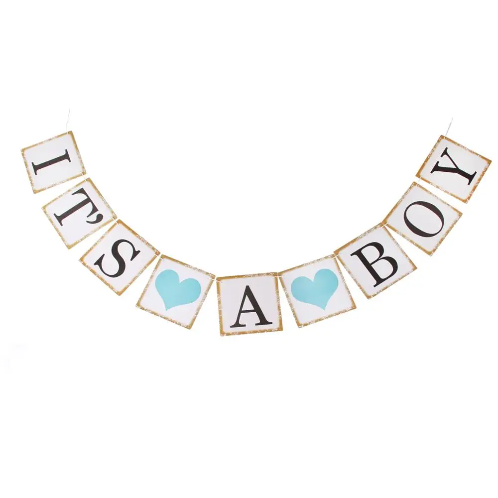 It is a boy banner Huiran, 10 шт., детские советы по предсказанию, сувенир, игра для детского душа, украшение на крестины для мальчиков и девочек, декор для детского душа, сувениры для детского душа - Цвет: It is a boy banner