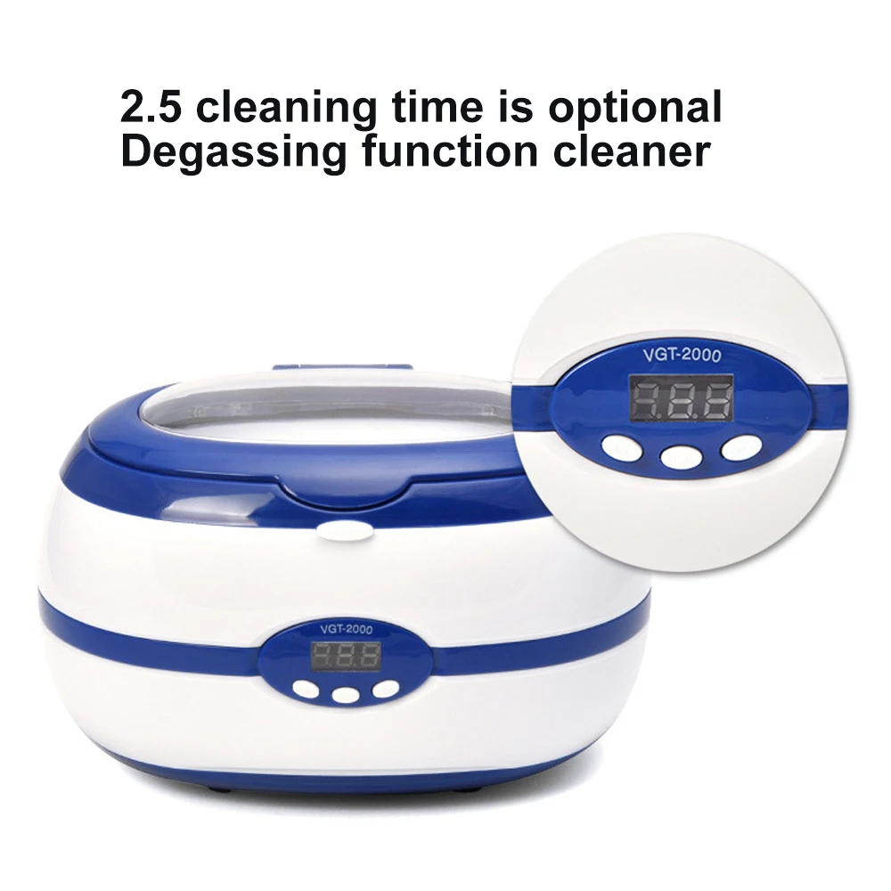 

DIDIHOU 600ML Ultrasonic Cleaner 220V for Necklace Earrings Bracelets Dentures Household Ultrasonic Cleaning Washer machine Bath