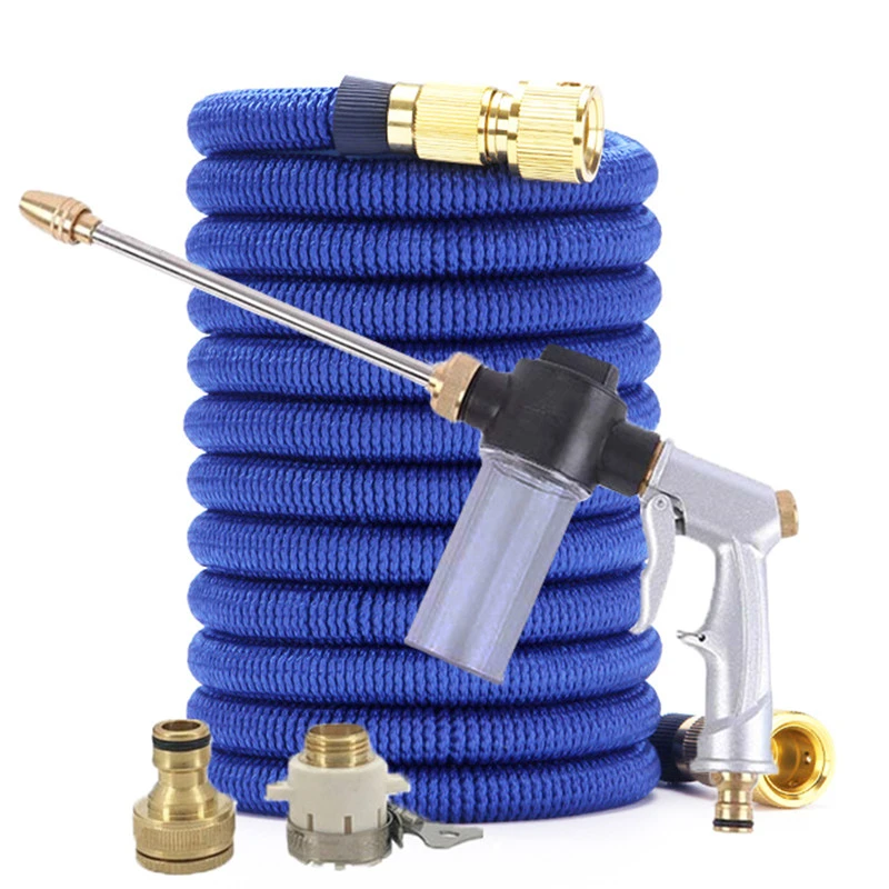 Water Gun Garden Hose Adjustable Nozzle Telescopic Magic Hose High