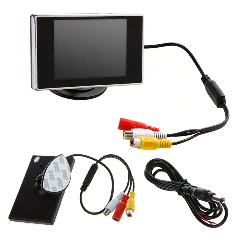 3," TFT lcd Автомобильный монитор Авто ТВ Автомобильная камера заднего вида с зеркалом монитор парктроник запасной Обратный монитор Автомобильный экран DVD