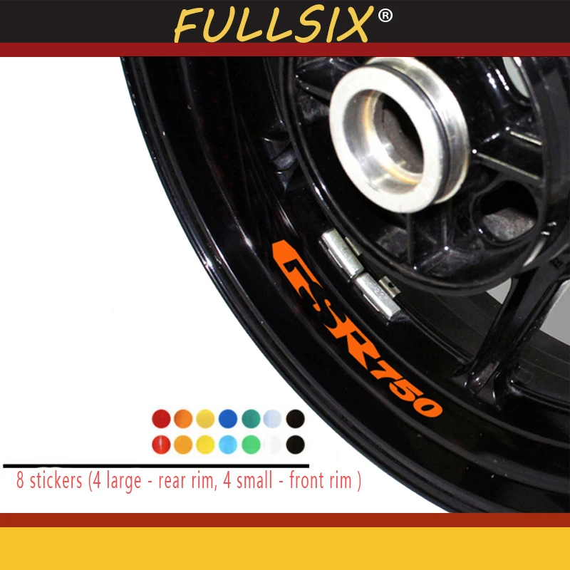 

Motorcycle Styling Wheel Hub Tire Sticker moto Car Accessories Decorative reflecative logo Decal For SUZUKI GSR750 gsr 750