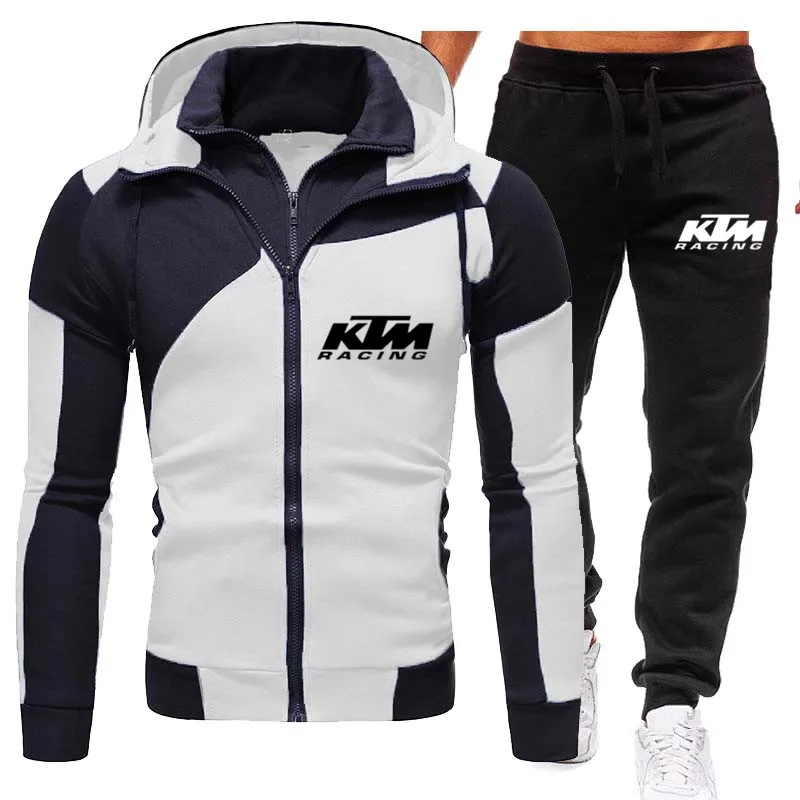 

KTM Hooded Zipper Shirt 2020 New Sportswear Men's Sportswear Zipper Shirt Clothes Hoodie + Pants Men's Suit