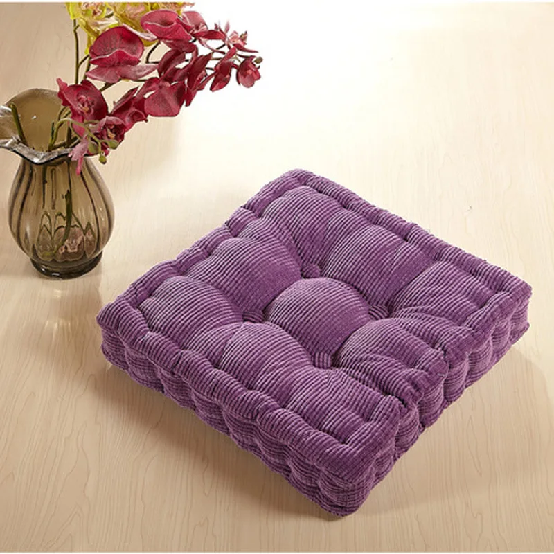 Corn cob tatami seat Corduroy office chair Sofa outdoor pillow home decor textile Floor knee Cushion Buttock Cushions Square Pad - Цвет: C9