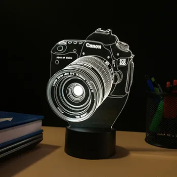 

Illusion-lamp creative camera 3d gift table lamp color changing touch remote Led-night-light baby-sleeping-decoration kids