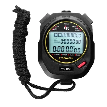 

YS Stopwatch,1/100Th Second Clock Daily Rainproof Digital Timer for Sports Match,Competition,Coach,Referee,Training