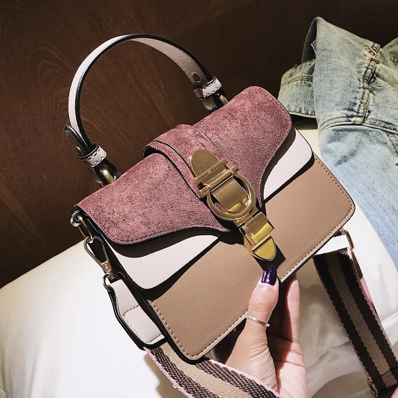 Women's tote bag of high quality pu leather square purse design shoulder zipper postman fashion new 2018 | Багаж и сумки