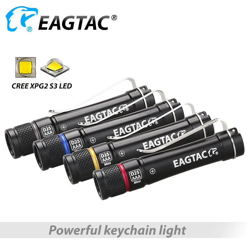 

EAGTAC D25AAA XPG2 155 Lumen Nichia 219C 395nm UV LED Flashlight Mini Keychain Magnet Torch AAA Battery Christmas Gift