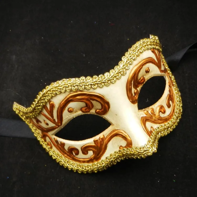 Handmade Coloured Drawing Art Collection Mask Halloween Dance Mask Makeup Dance Mask Wholesale