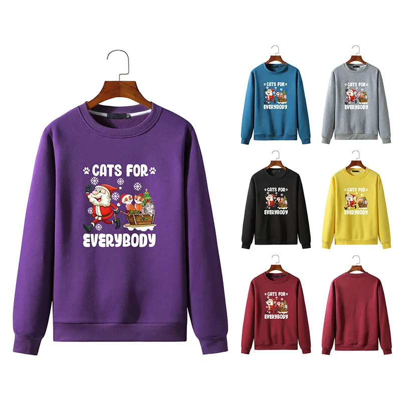new Christmas series printed sweater men's round neck pullover sweater casual fashion sweater
