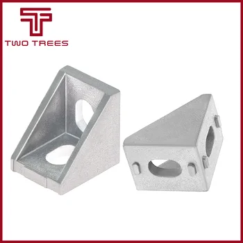 

5piece Aluminum Corner Connector bracket fastener Mounting Bracket for EU Standard 2020 Series Aluminum Extrusion Profile