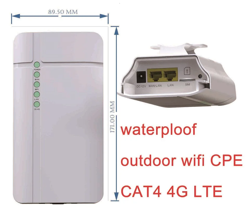 Промышленный 4g lte Открытый cpe длинный диапазон wifi маршрутизатор с слотом для sim-карты