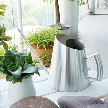 

Stainless Steel Cone Watering Can Modern Style Outdoor House Plants Long Spout Spherical potted succulent plant Watering Pot