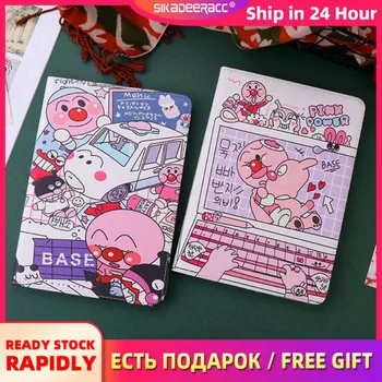 

Cat Cartoon Case For iPad 2 3 4 Air 1 2017 2018 New Rabbit Stand Holder PU Leather Shockproof Smart Sleep Full Shell Cover