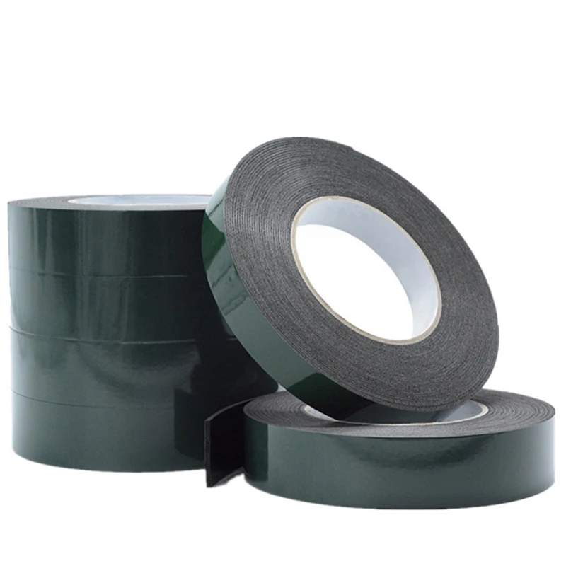 10meter Double Side Tape PE Green Film Black 5/8/10/12/20/25mm for Car Cell Phone Repair Gasket Screen PCB Dust Proof Thick 1mm |