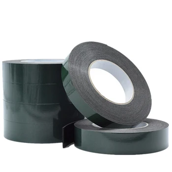 

10meter Double Side Tape PE Green Film Black 5/8/10/12/20/25mm for Car Cell Phone Repair Gasket Screen PCB Dust Proof Thick 1mm