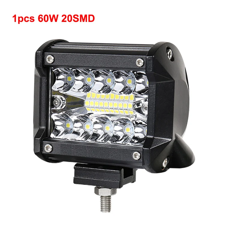 1Pcs 60W Lamp Nlpearl 4 дюйма 72 Вт 60 Вт автомобильный светильник в сборе 36 Вт Светодиодный противотуманный светильник s для грузовых автомобилей Светодиодный рабочий светильник для внедорожника лодки 12 в 24 В - Цвет: 1Pcs 60W Lamp