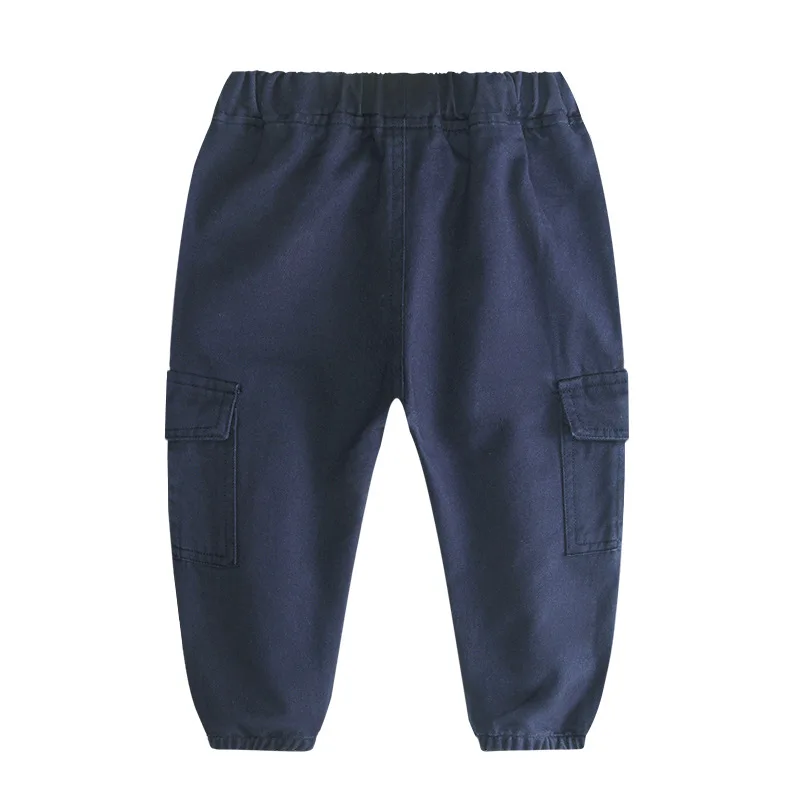 Children pants Kids Spring Autumn cotton trousers Clothing for baby boys pants woven solid casual blue