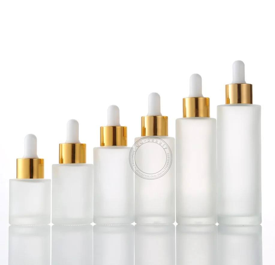 

20-120 ml Frosted Glass Dropper Bottles with Pipette Women's Perfumes Skincare Containers Jars Essential Oil Refillable Bottle