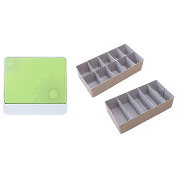 

3 Pcs Storage Box: 1 Pcs Folding Mini Wall Storage Holder Hanger Wall Box & 2 Pcs Underwear Storage Box for Ties Socks
