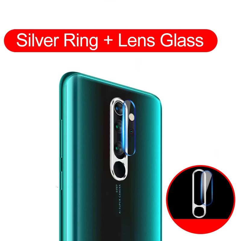 Silver Ring Glass Закаленное стекло HD для Xiao mi Red mi Note 7 8 K20 Pro mi 9 SE 9t CC9 A3 Lite Защитная крышка для объектива камеры - Цвет: Silver Ring Glass